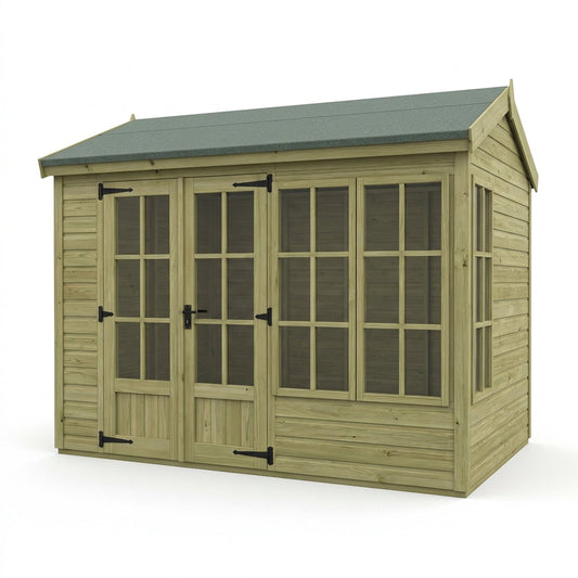 16 x 10 Pent Summerhouse - UK Made Timber Garden Building