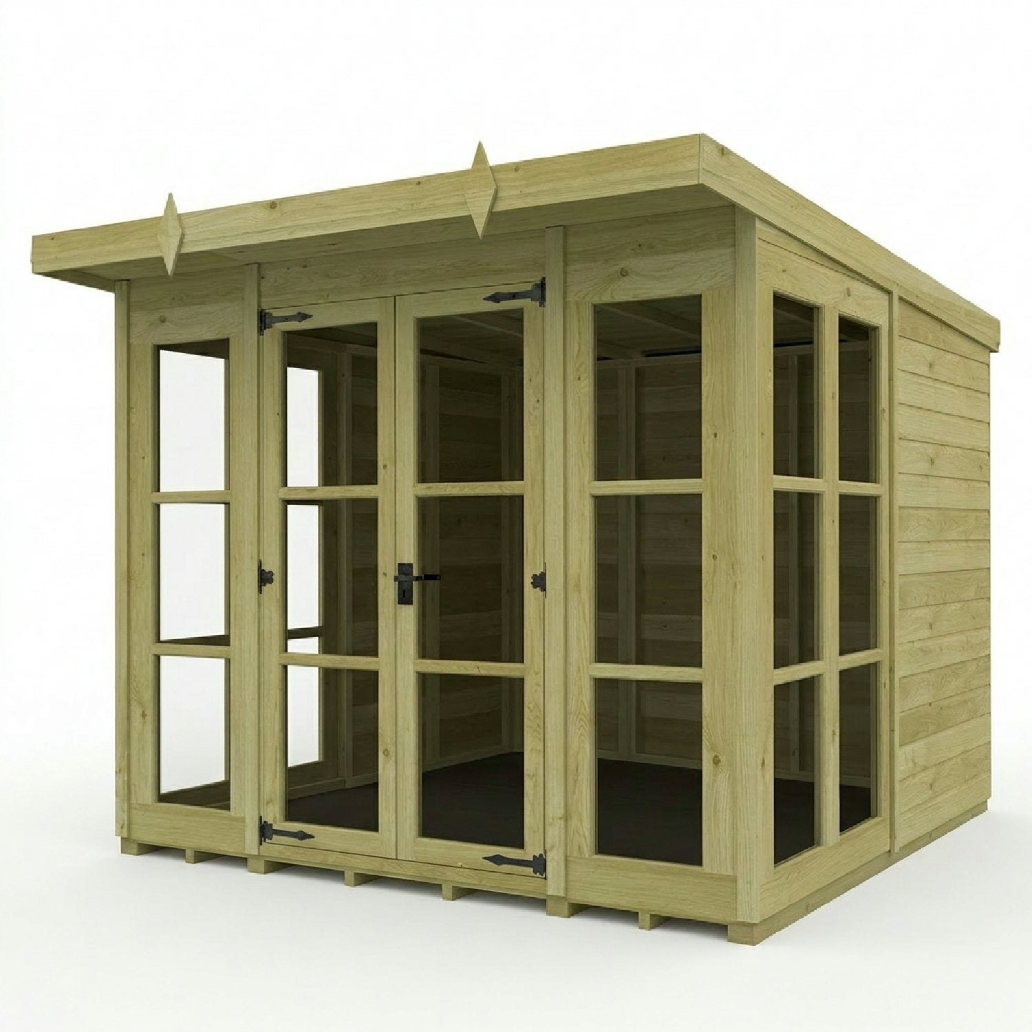 8 x 8 Georgian Window Pent Summer House - view 2
