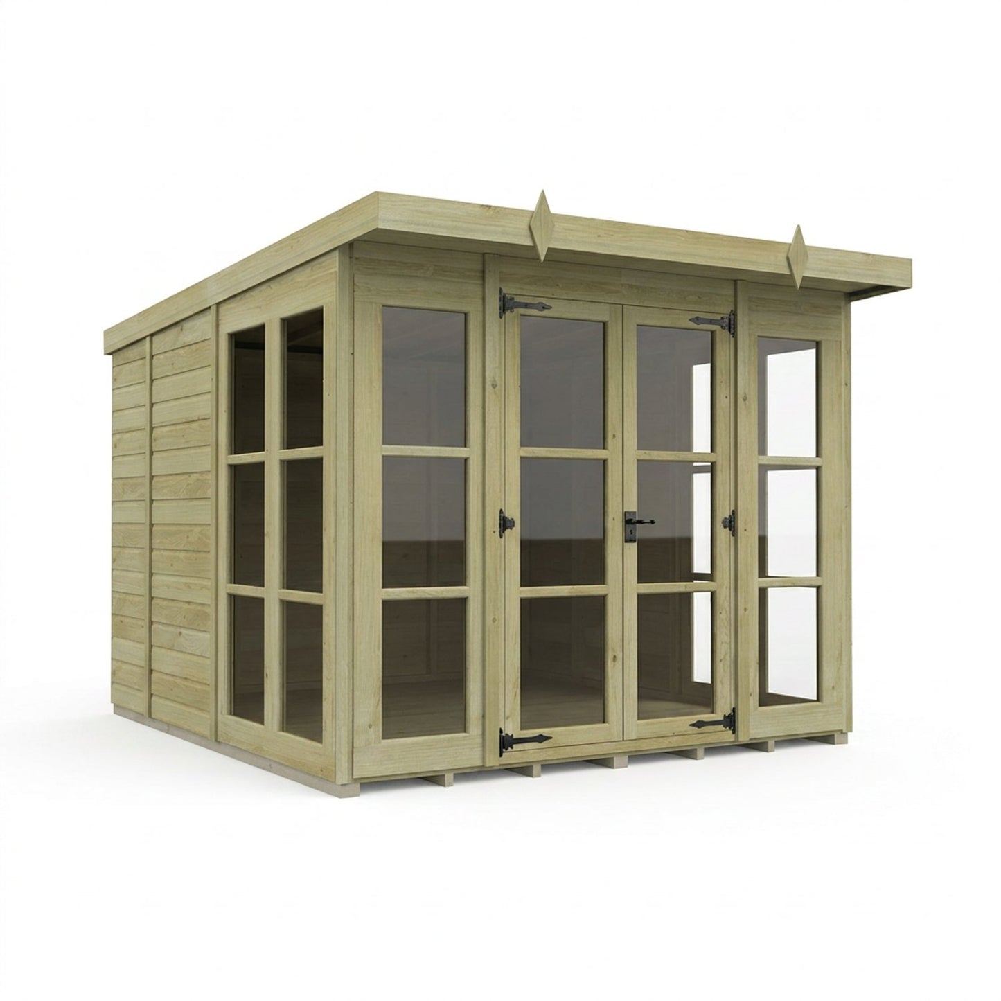 8 x 9 Georgian Window Pent Summer House - view 4