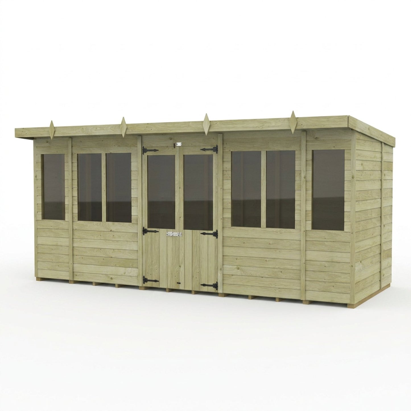 16 x 6 Pent Summer House - view 5