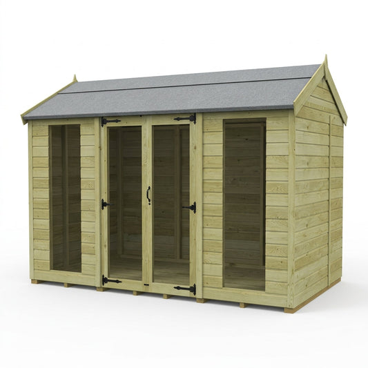 10 x 7 Apex Summerhouse (Full Height Window) - UK Made Timber Garden Building