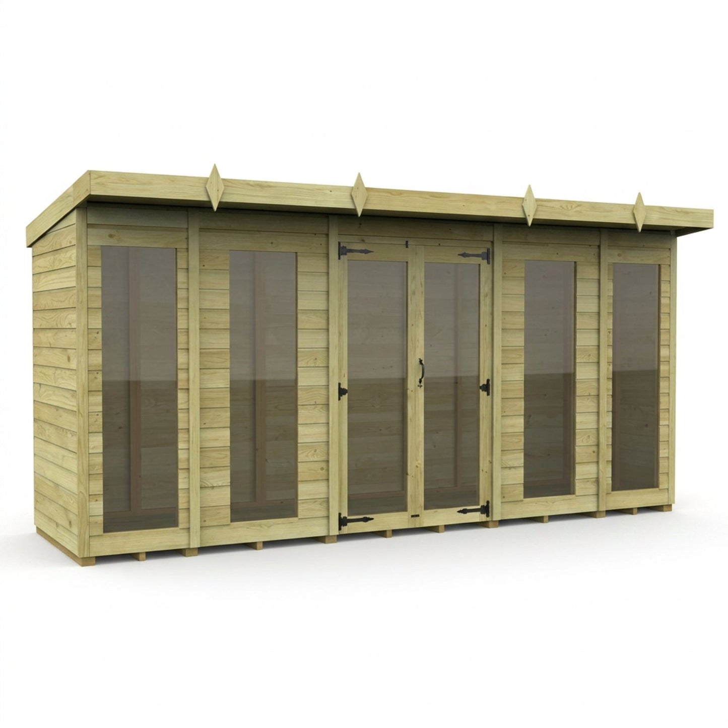 14 x 4 Pent Summer House (Full Height Window) - view 5