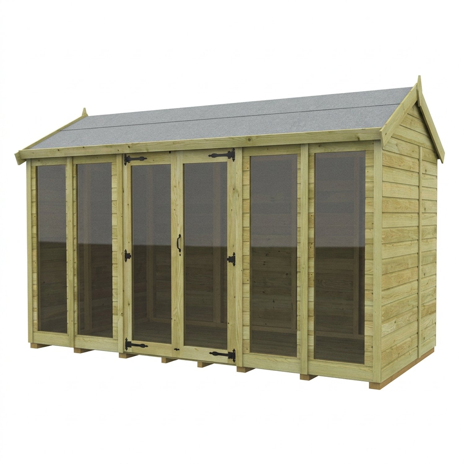 14 x 7 Apex Summer House (Full Height Window) - view 5