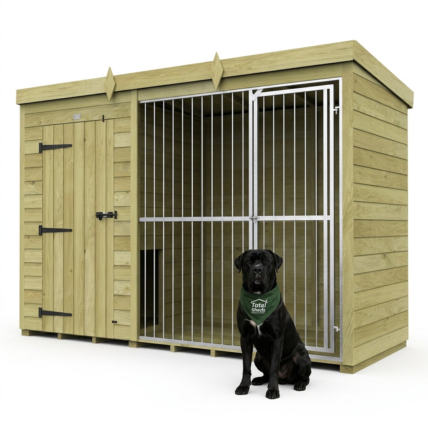 12 x 4 Dog Kennel And Run (Full Height With Bars) - view 4