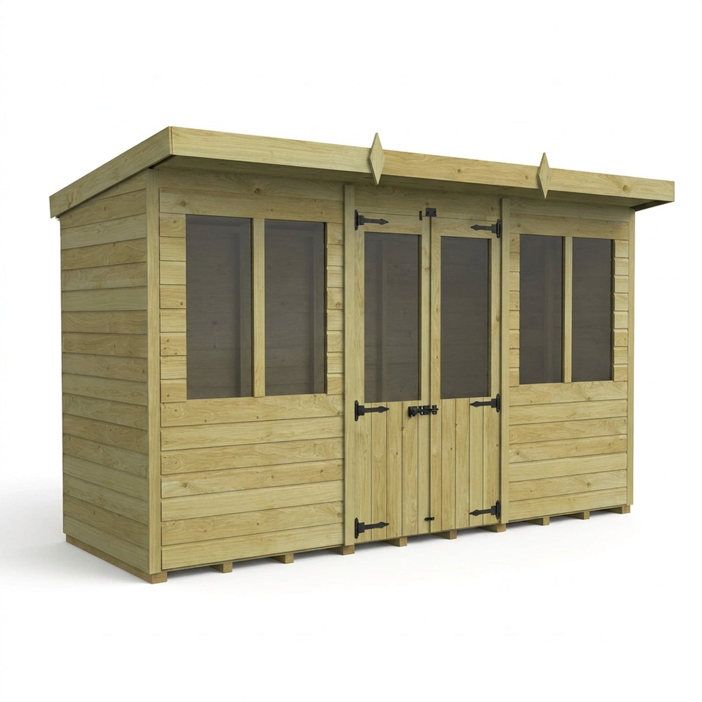 12 x 4 Pent Summer House - view 3