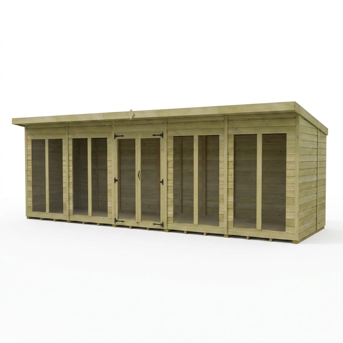 20 x 6 Pent Summer House (Full Height Window) - view 3