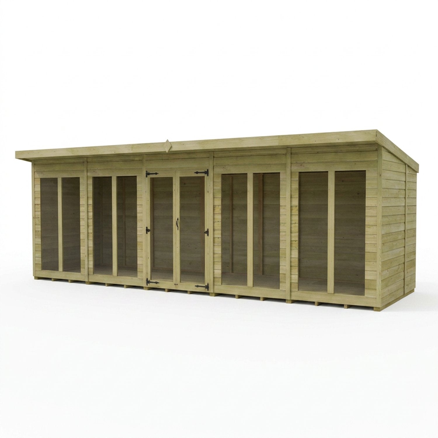 20 x 6 Pent Summer House (Full Height Window) - view 3