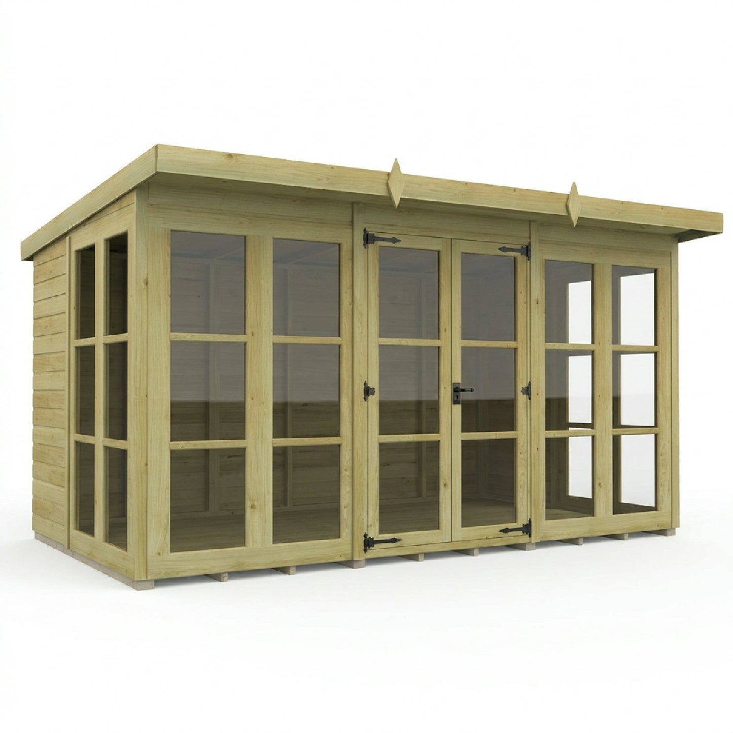 12 x 7 Georgian Window Pent Summer House - view 4