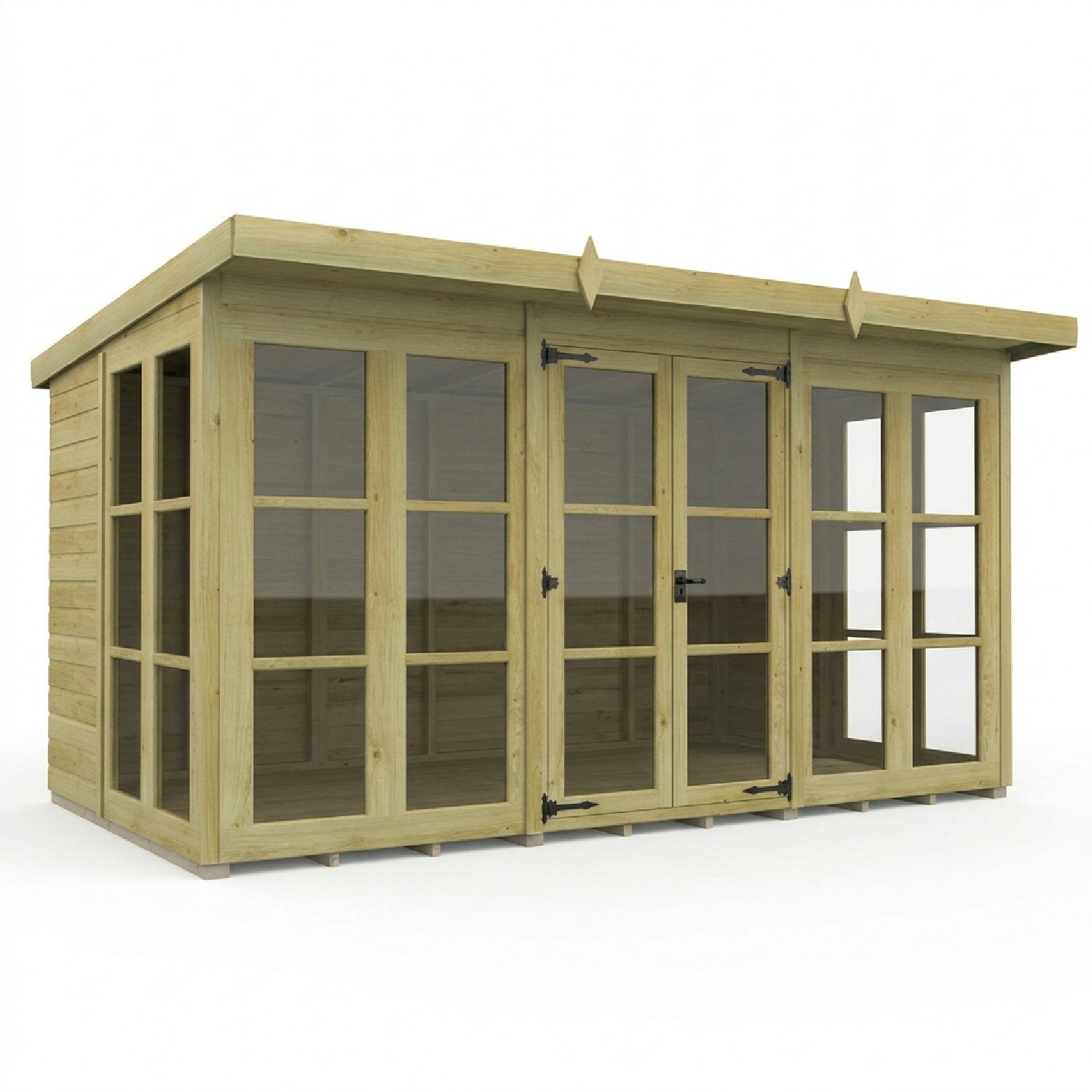 12 x 7 Georgian Window Pent Summer House - view 4