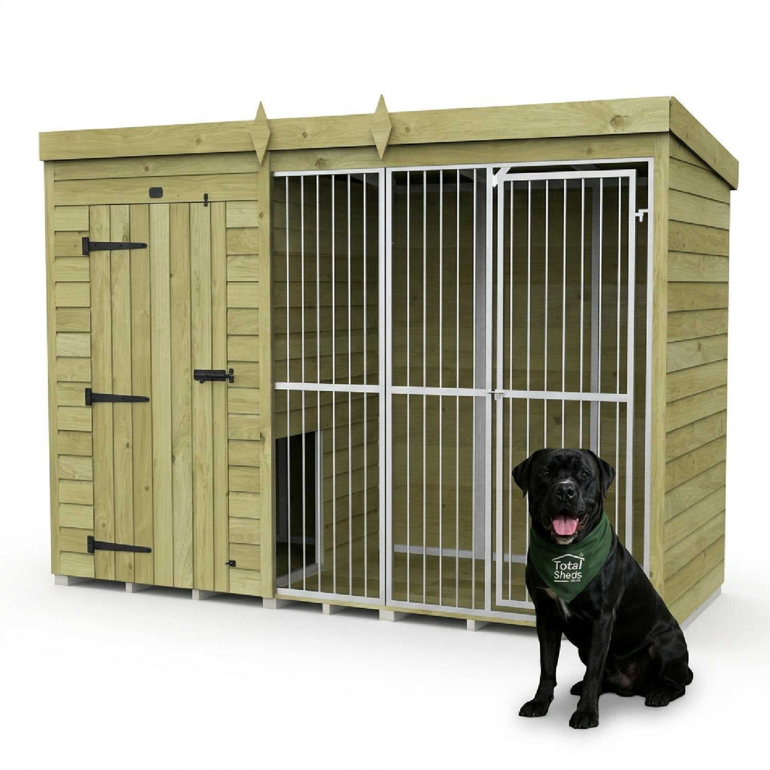 10 x 4 Dog Kennel And Run (Full Height With Bars) - view 2
