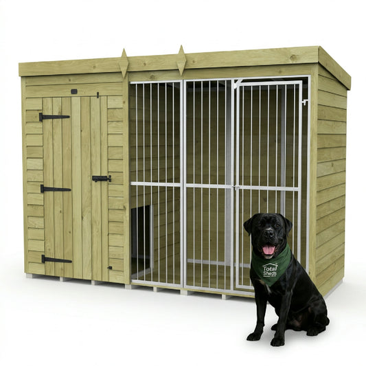 10 x 4 Dog Kennel And Run (Full Height With Bars) - view 2