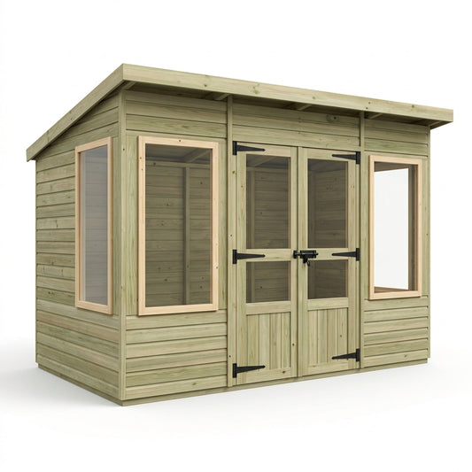 18 x 9 Pent Summerhouse - UK Made Timber Garden Building