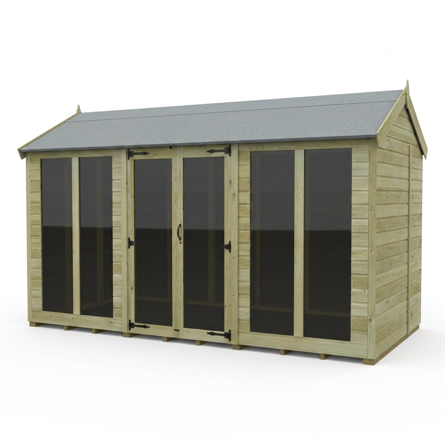 12 x 8 Apex Summer House (Full Height Window) - view 6