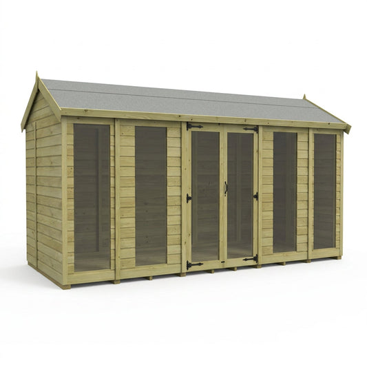 14 x 6 Apex Summer House (Full Height Window) - view 3