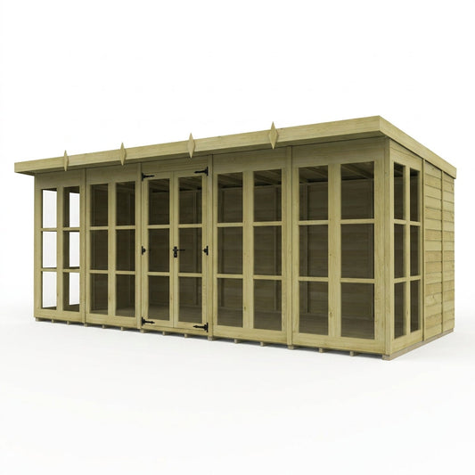 20 x 9 Georgian Window Pent Summer House - view 4