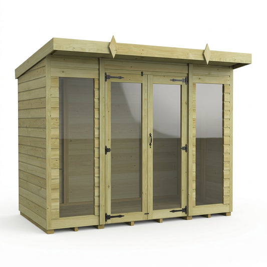 8 x 4 Pent Summer House (Full Height Window) - view 2