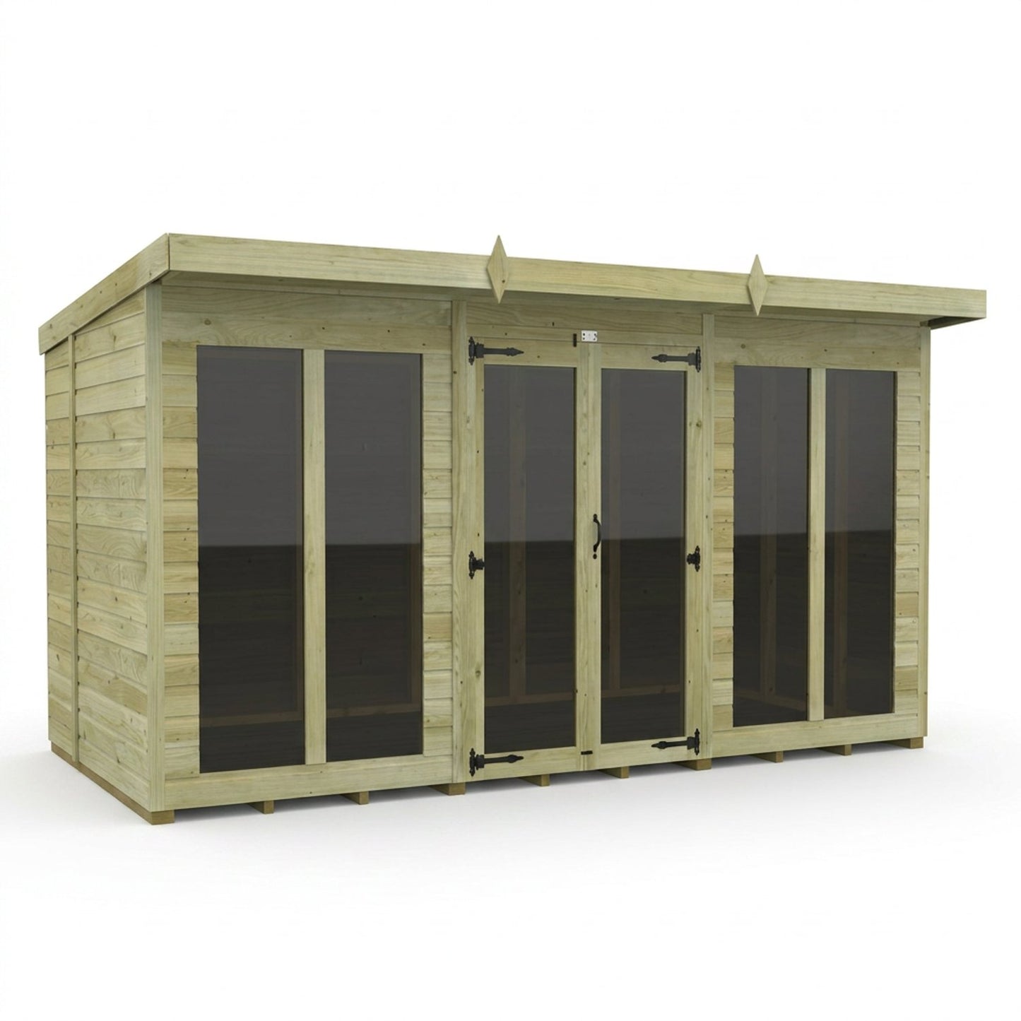 12 x 6 Pent Summer House (Full Height Window) - view 5