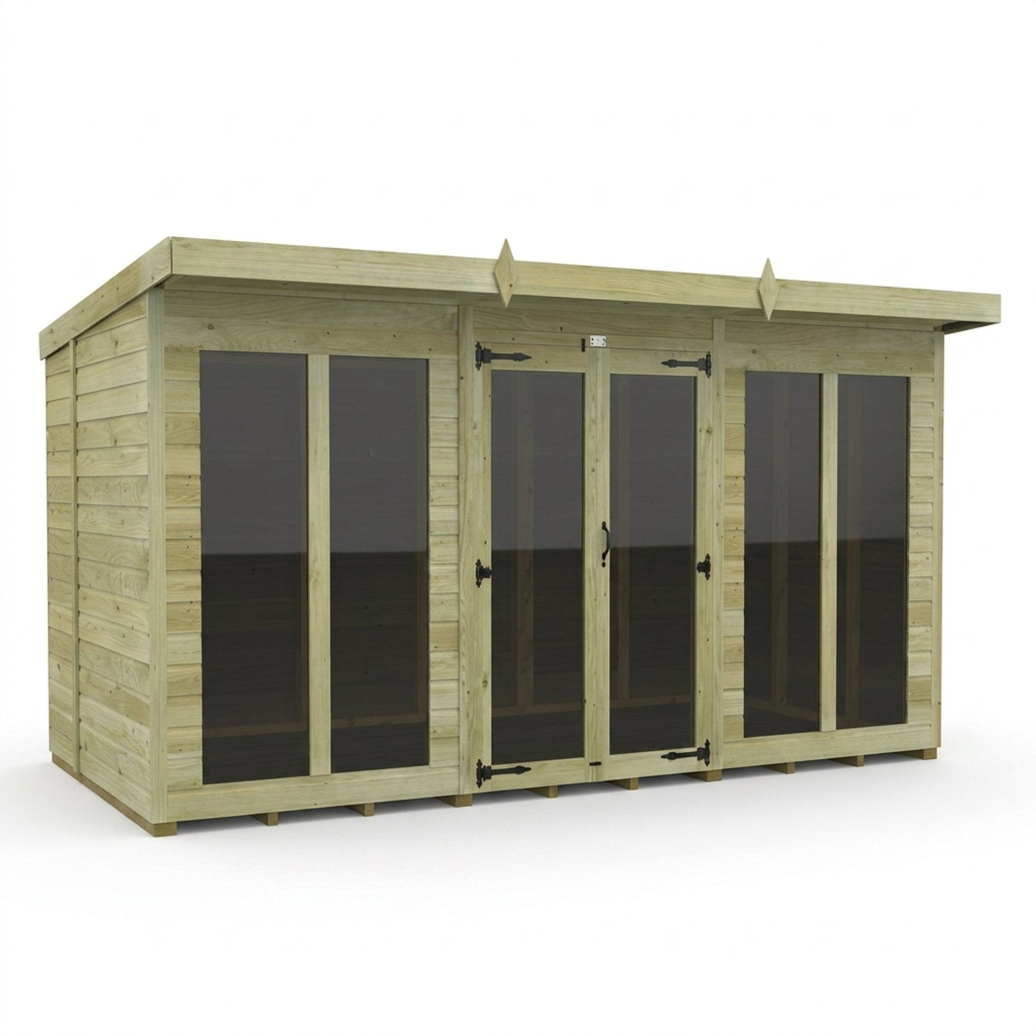 12 x 6 Pent Summer House (Full Height Window) - view 5