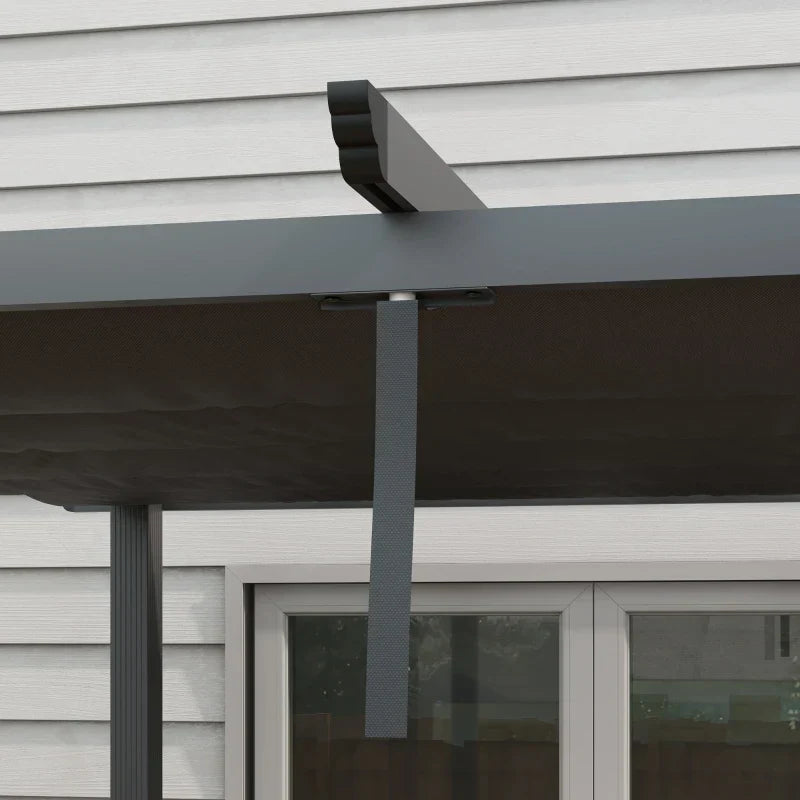 3m x 4m Aluminium Retractable Pergola – Dark Grey Outdoor Patio Garden Shade Shelter