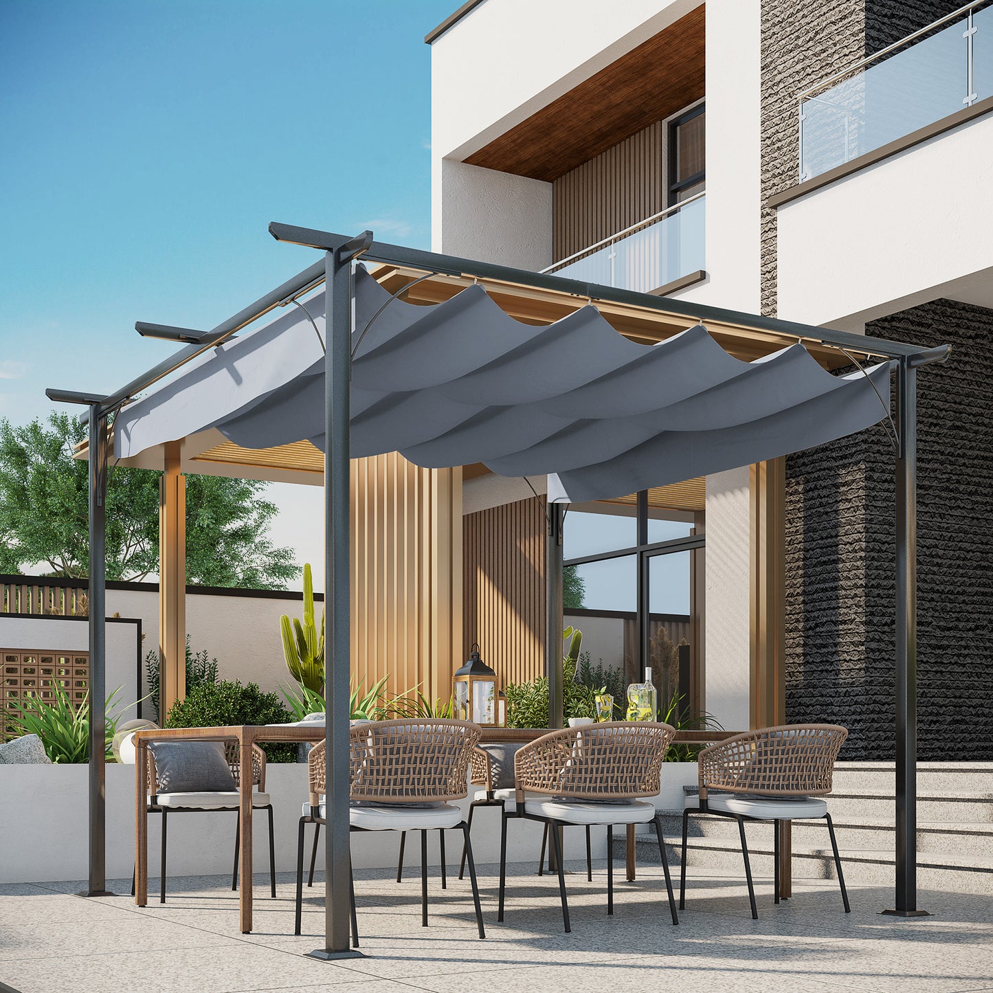 3 x 3(m) Metal Retractable Pergola