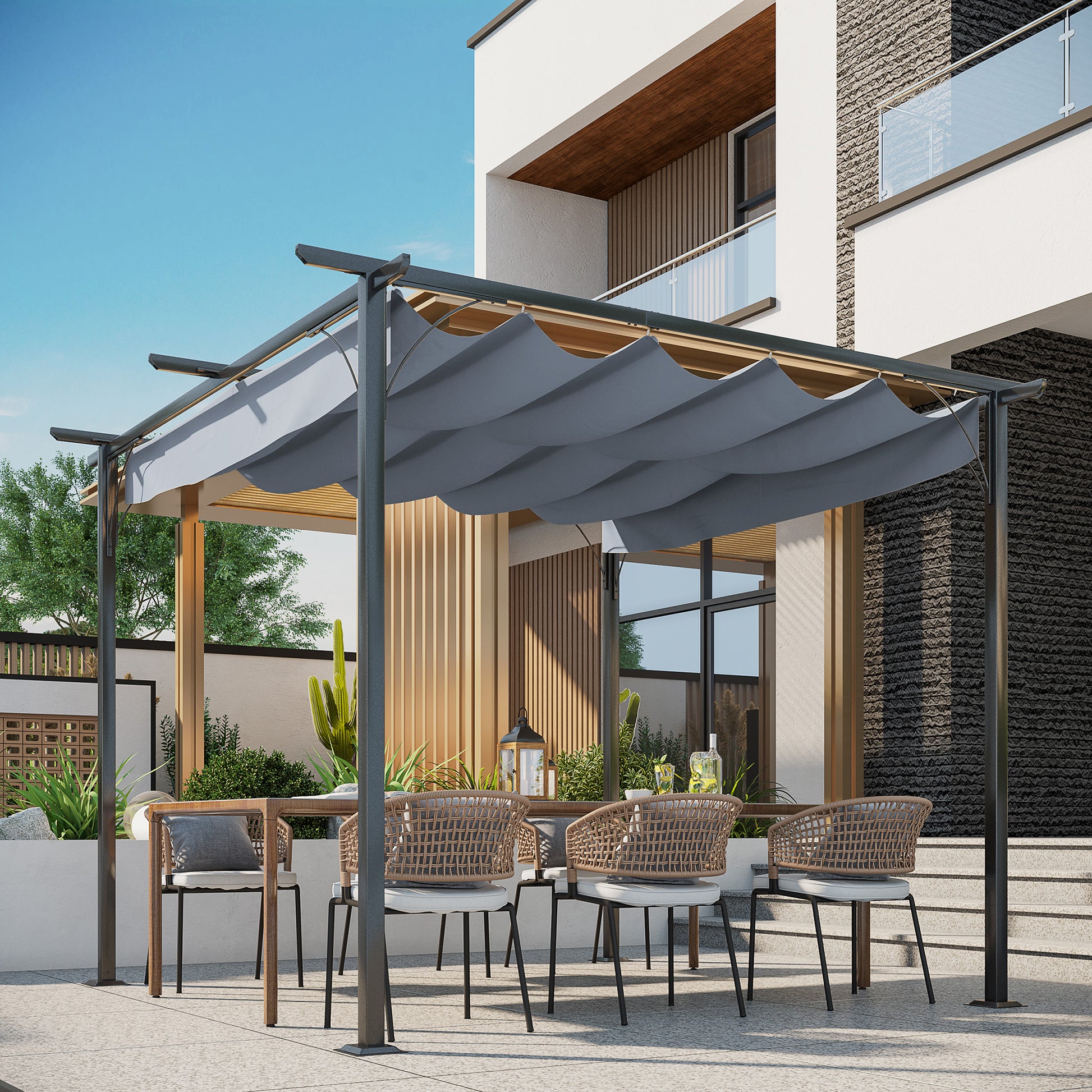 3 x 3(m) Metal Retractable Pergola