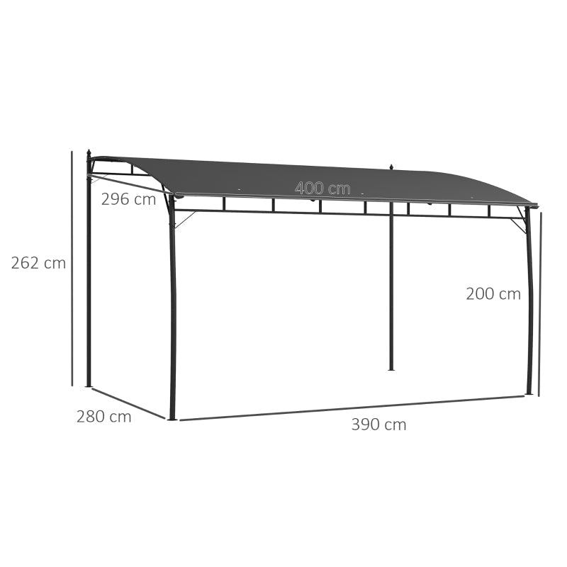 3m x 4m PA – Coated Sun Shade Shelter – Metal Frame Patio Cover